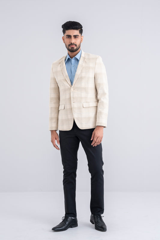 Classic Fit Corduroy Checkered Blazer