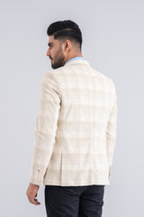 Classic Fit Corduroy Checkered Blazer