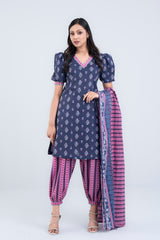 Printed Three-Piece Lawn Salwar Kameez Suit