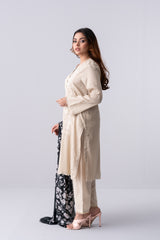 Ready-to-Wear Three- Piece Lawn with Silk Dupatta