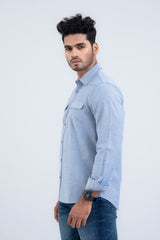 Regular Fit Cut-and-Sew Casual Shirt