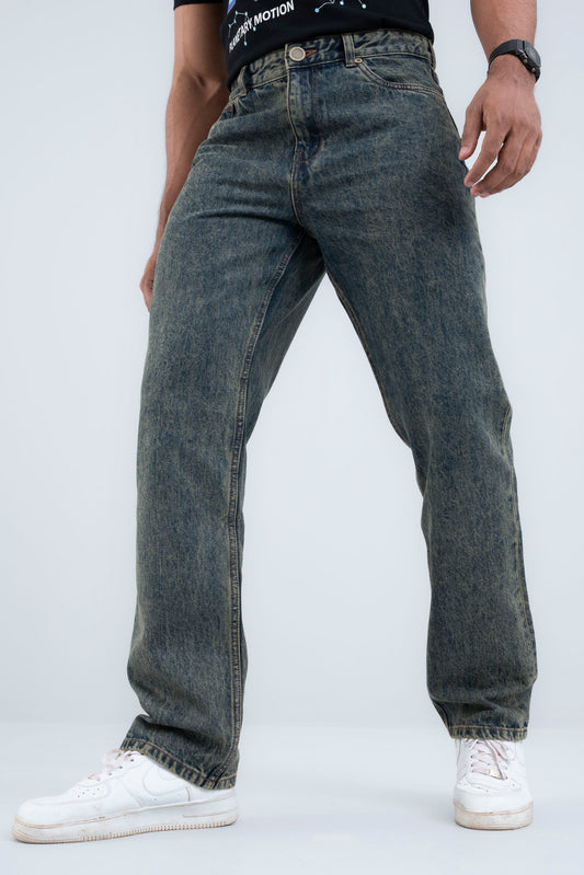 Baggy Fit Rustic Blue Jeans