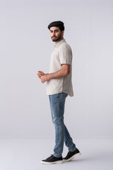 Regular Fit Striped Casual Cotton Shirt