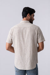 Regular Fit Striped Casual Cotton Shirt