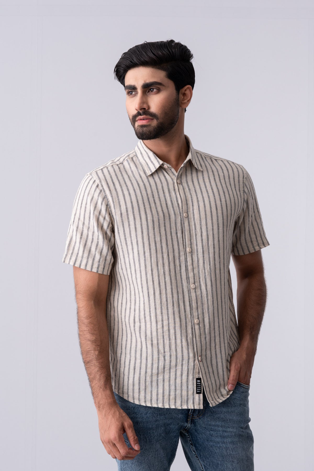 Regular Fit Striped Casual Cotton Shirt