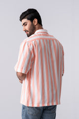 Baggy Fit Striped Casual Cotton Shirt