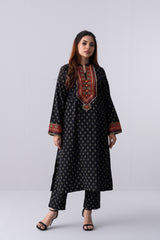 Long-Length Smart Fit Embroidered Formal Ethnic Set - Two Piece