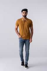 Regular Fit Printed Mercerized Polo Shirt