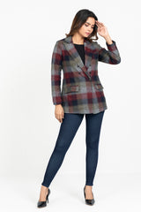 Regular Fit Multicolor Checkered Flannel Blazer