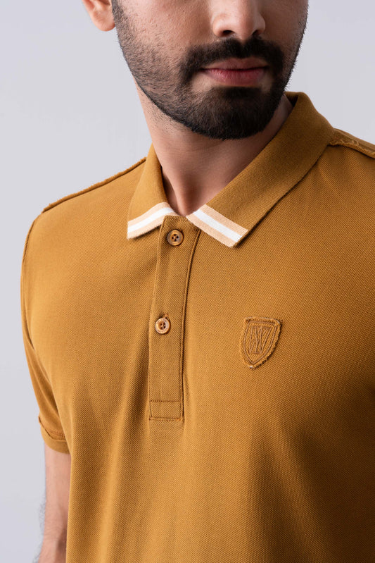 Regular Fit Printed Mercerized Polo Shirt