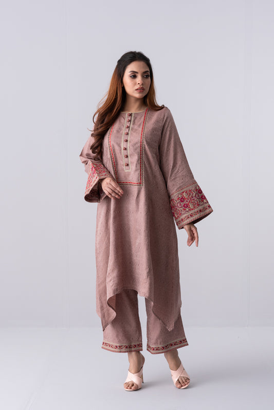 Mid-Length Relaxed Fit Formal Ethnic Set - Two Piece