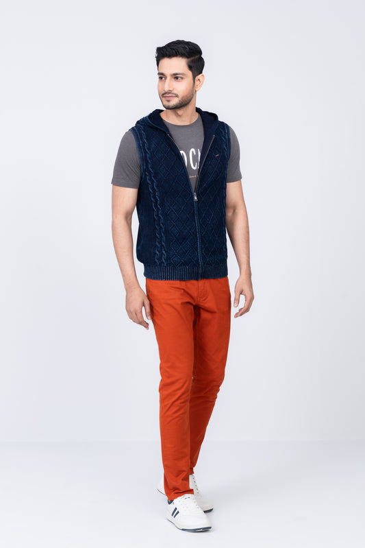 Men's Sleeveless Hooded Sweater