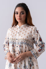 Mid-Length Relaxed Fit Ethnic Kurta - One Piece