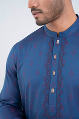 Regular Fit Blended Jacquard Semi-Formal Panjabi