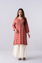 Short-Length Embroidered Smart Fit Ethnic Kurti