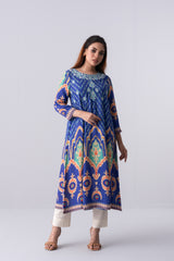 Long-Length Relaxed Fit Ethnic Kurta - One Piece