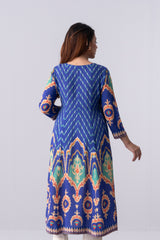 Long-Length Relaxed Fit Ethnic Kurta - One Piece