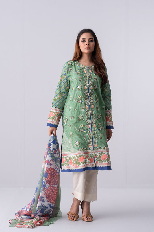 Long-Length Relaxed Fit Semi-Formal Lawn - Two Piece