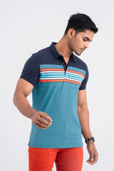 Interlock Stripe Polo