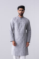 Slim Fit Embroidered Semi-Formal Panjabi