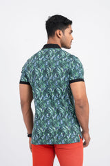 Tropical Printed Polo Shirt