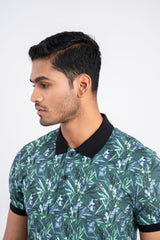 Tropical Printed Polo Shirt