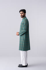 Regular Fit Cotton Semi-Formal Panjabi