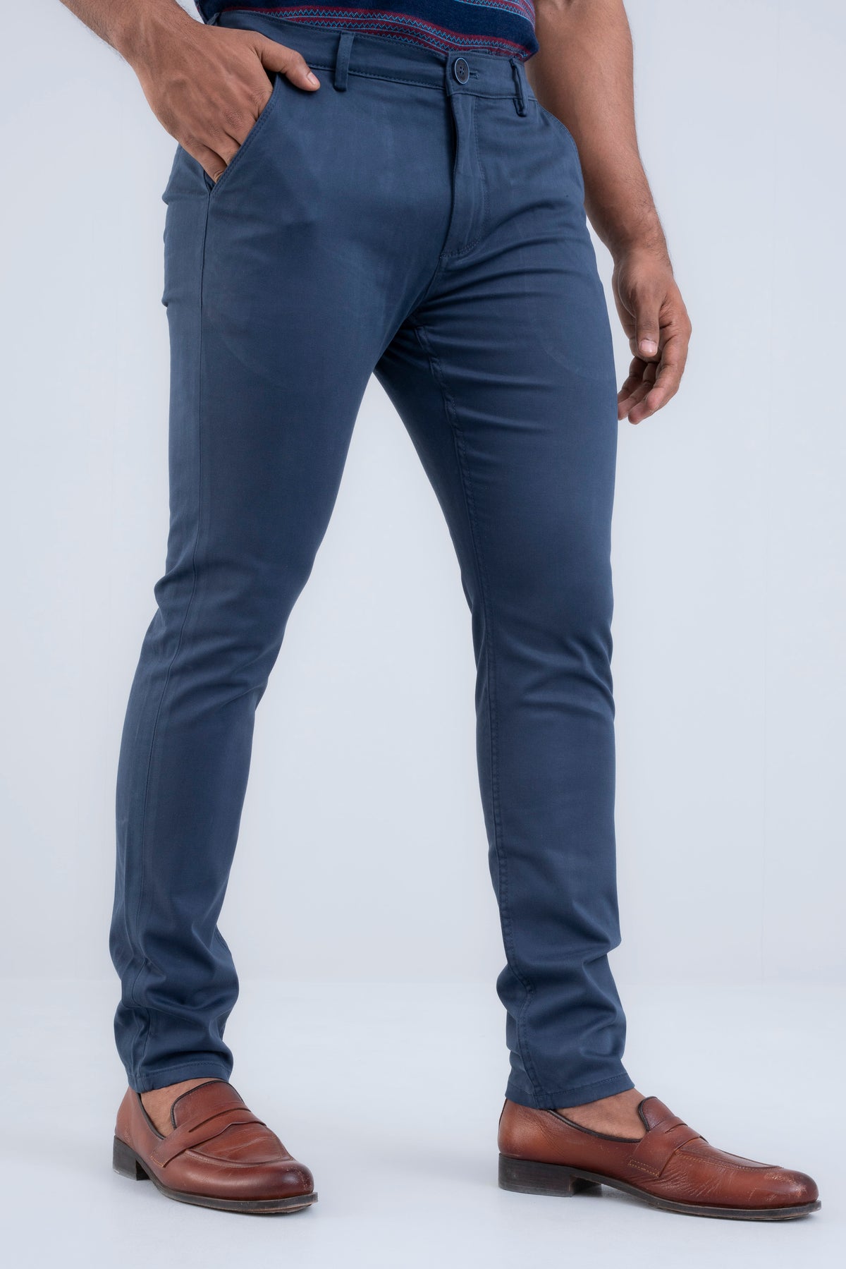 Slim Fit Solid Chinos