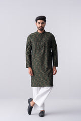 Regular Fit Cotton Semi-Formal Panjabi