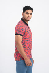 Tropical Printed Polo Shirt