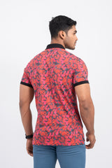 Tropical Printed Polo Shirt