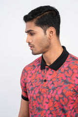 Tropical Printed Polo Shirt