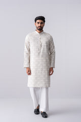 Regular Fit Cotton Semi-Formal Panjabi