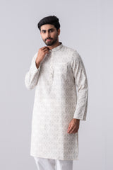 Regular Fit Cotton Semi-Formal Panjabi