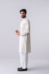 Regular Fit Cotton Semi-Formal Panjabi