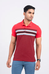 Interlock Stripe Polo