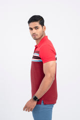 Interlock Stripe Polo