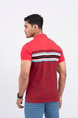 Interlock Stripe Polo