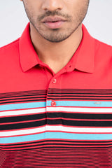 Interlock Stripe Polo