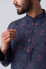 Regular Fit Cotton Semi-Formal Panjabi