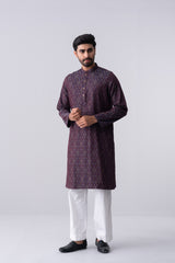 Regular Fit Cotton Semi-Formal Panjabi