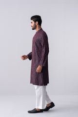 Regular Fit Cotton Semi-Formal Panjabi