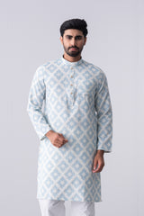 Regular Fit Cotton Semi-Formal Panjabi