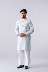 Regular Fit Cotton Semi-Formal Panjabi