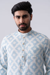 Regular Fit Cotton Semi-Formal Panjabi