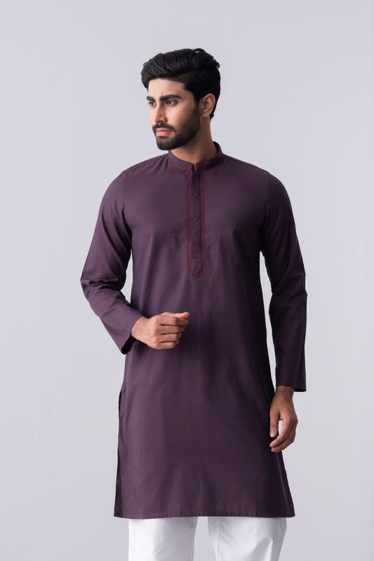 Regular Fit Embroidered Semi-Formal Panjabi