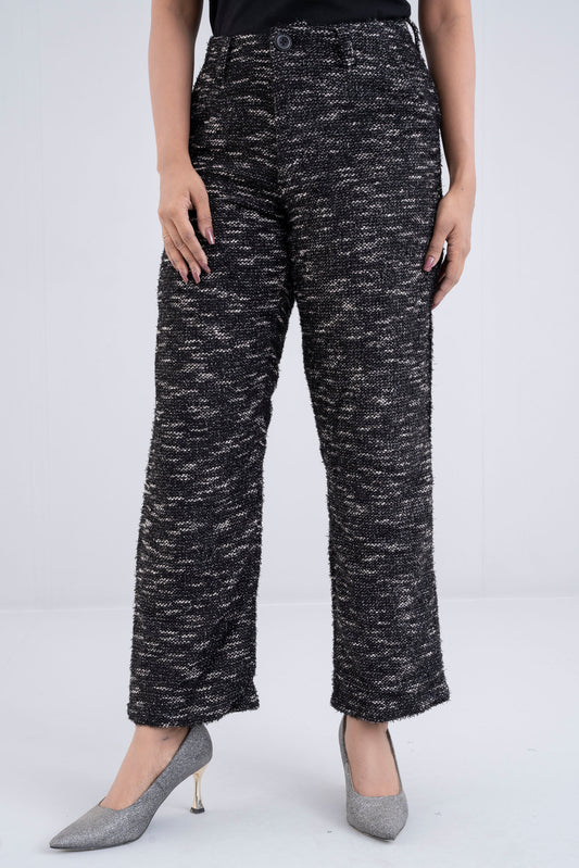 Straight Fit High-Waisted Formal Pants - Bling