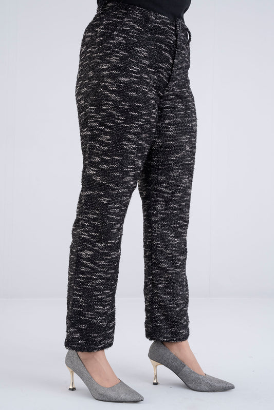 Straight Fit High-Waisted Formal Pants - Bling