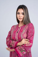 Ready-to-wear Three Piece Lawn with Silk Dupatta