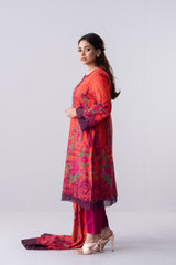 Long-Length Printed Smart Fit Two Piece Lawn with Cotton Dupatta